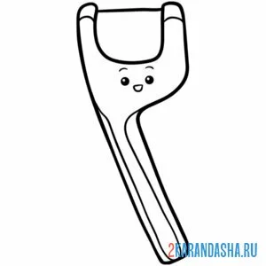 Раскраска флоссер для зубов