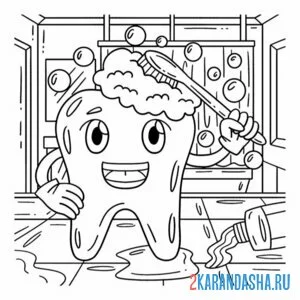 Раскраска пена зубная