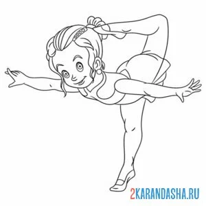 Раскраска художественная гимнастика урок