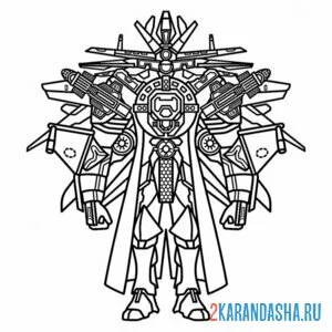 Раскраска upgraded titan droneman