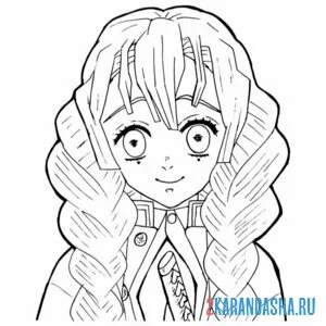 Раскраска mitsuri kanjori