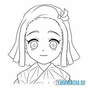 Раскраска малыш незуко
