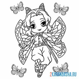 Раскраска шинобо кочо