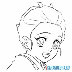 Раскраска незуко женщина клинок рассекающий демонов
