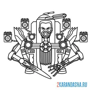 Раскраска g-man новый скибиди туалет