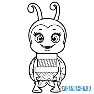 Раскраска божья коровка и подарочные коробки