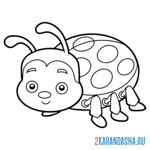 Раскраска божья коровка мальчик
