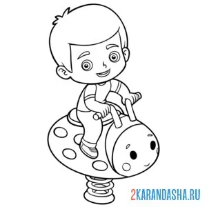 Раскраска божья коровка карусель