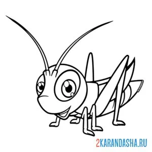 Раскраска кузнечик пин