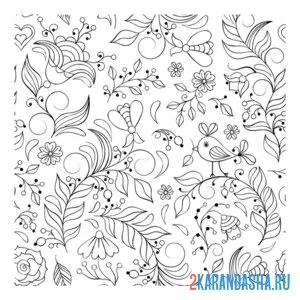 Раскраска насекомые узор