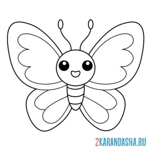 Раскраска насекомое бабочка в полете