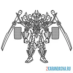 Раскраска боевая броня сонар титат скибиди