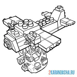 Раскраска конструктор самолет
