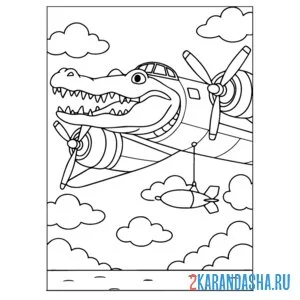 Раскраска bombardiro-crocodilo