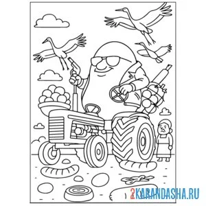 Раскраска bulbito-bandito-traktorito