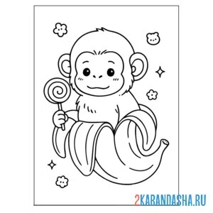 Раскраска chimpanzini-bananini