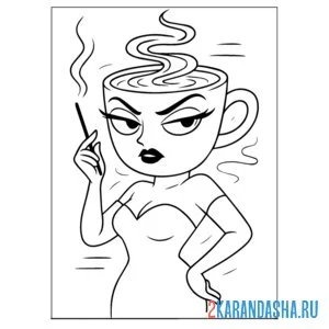 Раскраска эспрессона-сеньорита