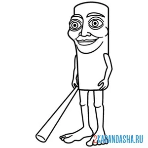 Раскраска тунг-тунг-тунг сахур