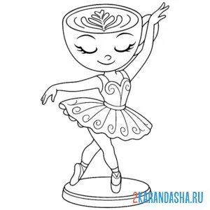 Раскраска балерина капучино итальянские животные