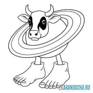 Раскраска итальянские животные ла вака сатурно сатурнита