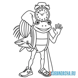 Раскраска тралалеро тунг тунг сахур бонека