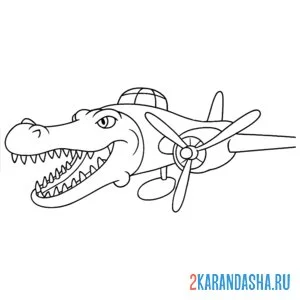 Раскраска бомбардиро крокодило