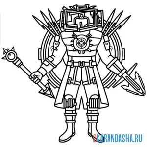Раскраска титан тв-мен инфекция