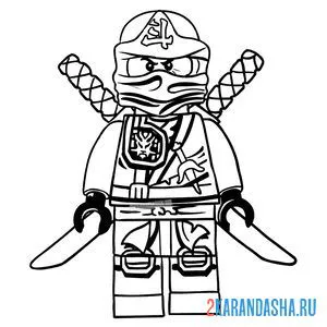 Раскраска ниндзяго ллойд
