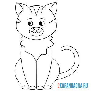 Раскраска кот, кошечка