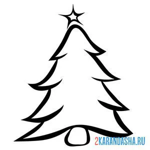 Раскраска дерево елка