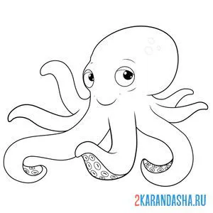 Раскраска осьминог