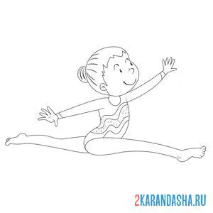 Раскраска художественная гимнастика
