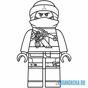Раскраска ниндзяго зейн