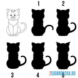 Раскраска котик