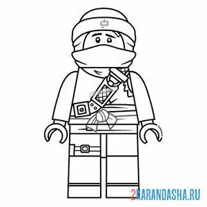 Раскраска красный ниндзяго кай