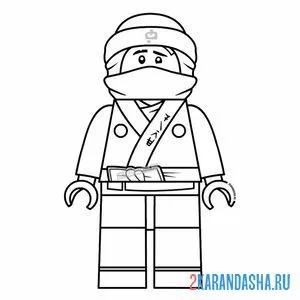 Раскраска кай ниндзяго