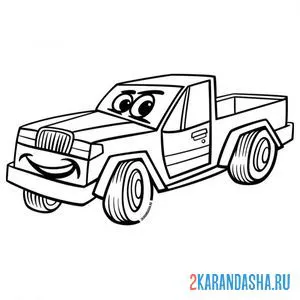 Раскраска американский пикап