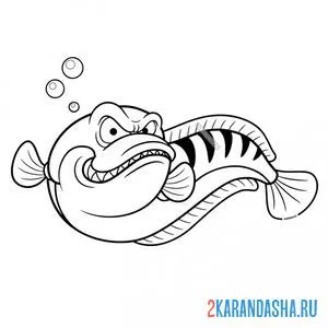 Раскраска змееголов рыба