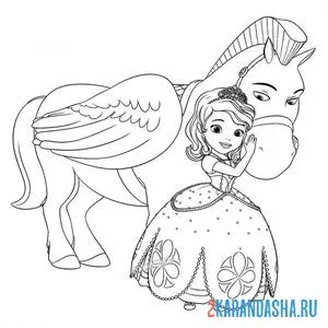 Раскраска с крылатым пони минимусом