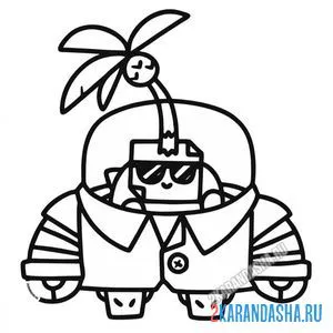 Раскраска тропический спраут