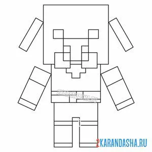 Раскраска скин пиглин