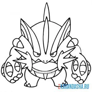 Раскраска мега свамперт