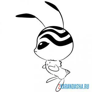 Раскраска квами поллен пчела