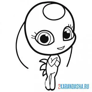 Раскраска милый квами тикки