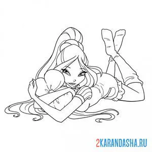 Раскраска флора с хвостиком