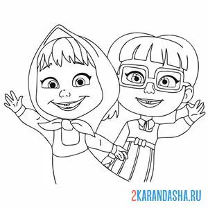 Раскраска с сестрой дашей