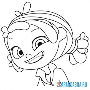 Раскраска забавная аленка