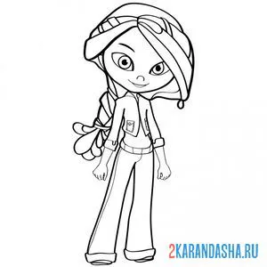 Раскраска варя позирует