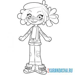 Раскраска игривая аленка