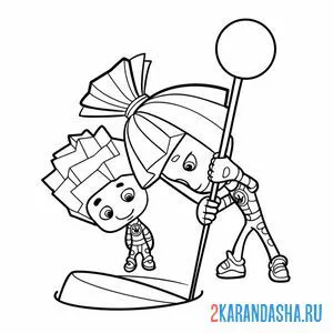 Раскраска нолик с симкой | фиксики